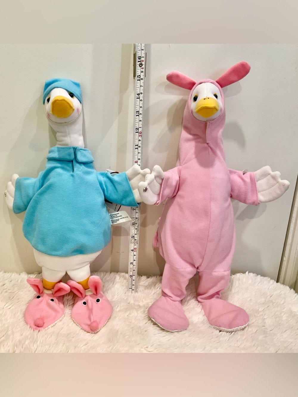 Plush Duck Dress-Up Set - Blue & Pink Costume Ducks